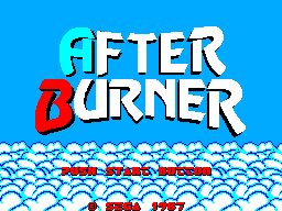 After Burner title screen for Sega Master System